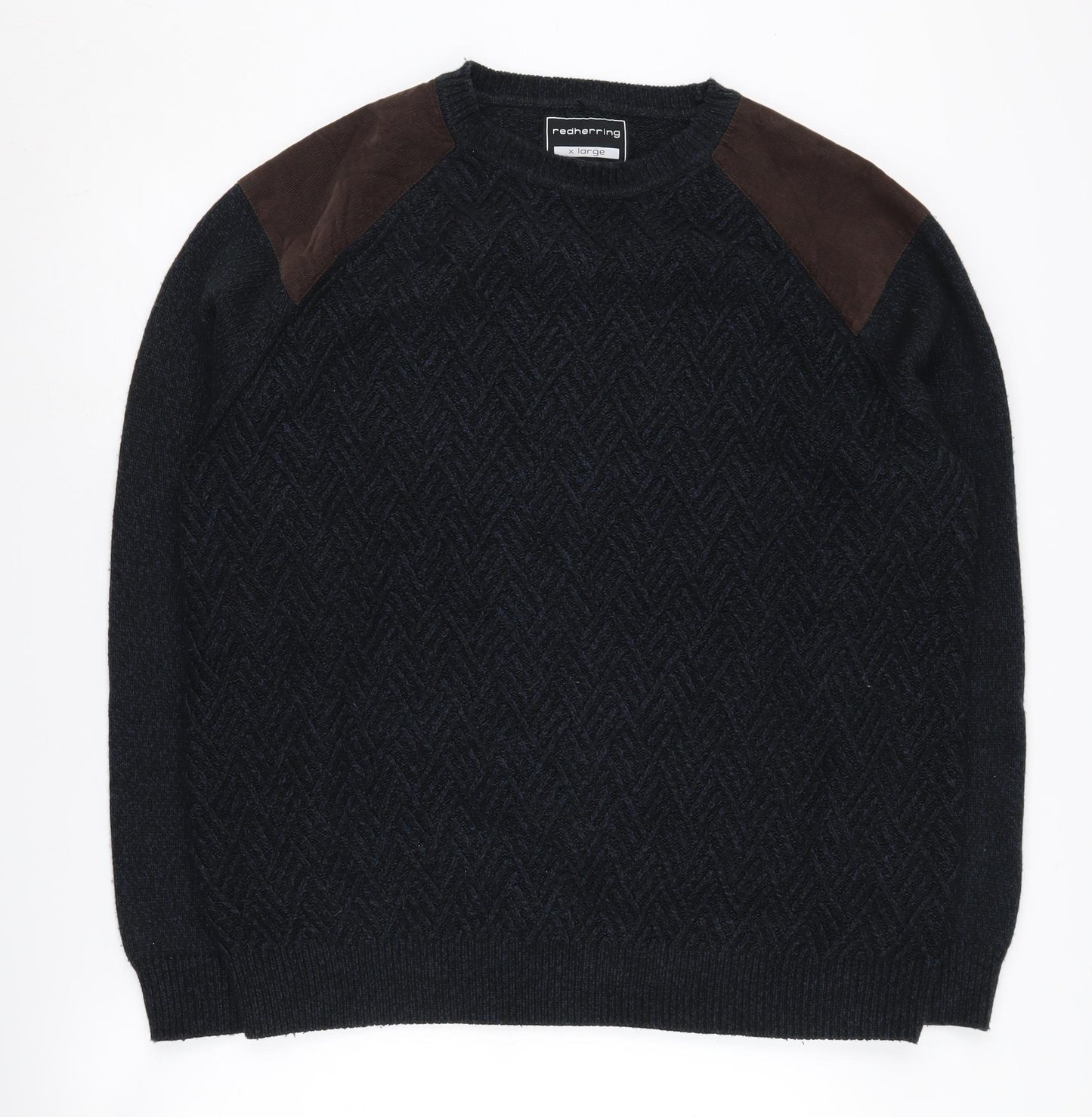 Red Herring Men's XL Black Pullover Jumper