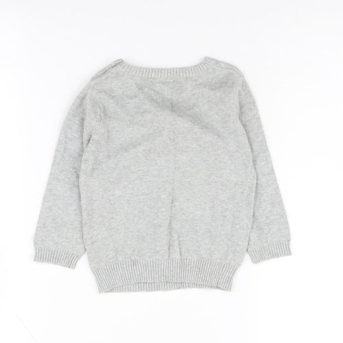 Tiny Little Wonders Unisex Grey Pullover Jumper 12-18 Months