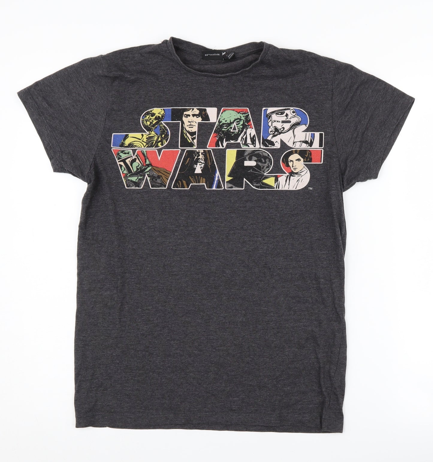 Star Wars Men's Grey Graphic T-Shirt Size S