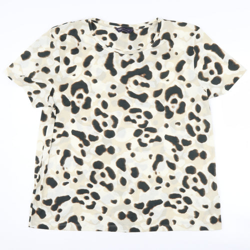 Marks and Spencer Women's Beige T-Shirt Size 16