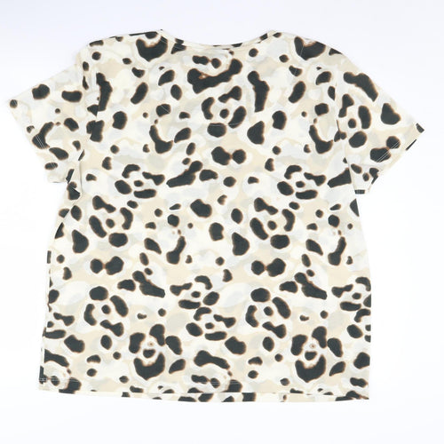 Marks and Spencer Women's Beige T-Shirt Size 16