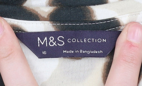 Marks and Spencer Women's Beige T-Shirt Size 16