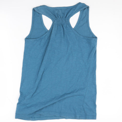 Saltrock Women's Blue Tank Top Size 12 Cotton Embroidered