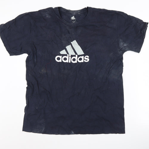 Adidas Men's Black Logo T-Shirt, Size L