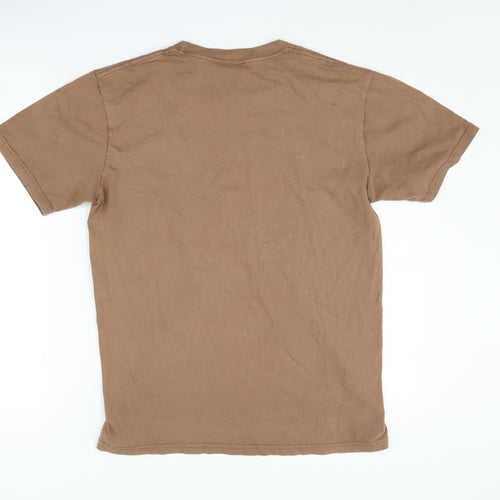 AUDERE COUTURE Men's Brown Crew Neck T-Shirt M