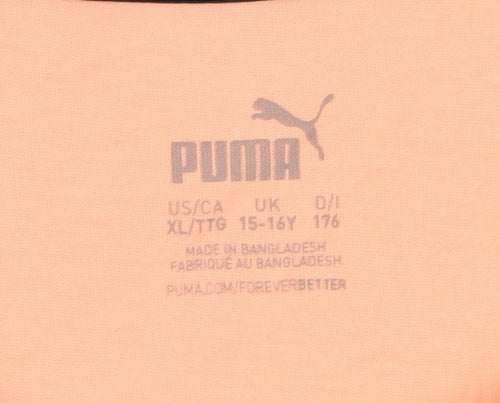Puma Girls Orange Basic T-Shirt 15-16 Years