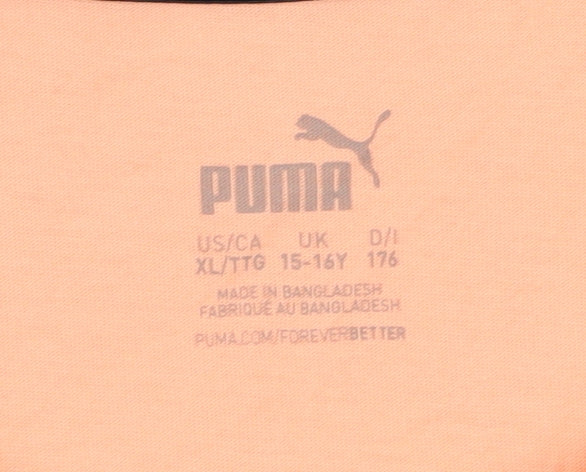 Puma Girls Orange Basic T-Shirt 15-16 Years