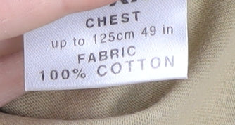 Zantos Men's Beige V-Neck T-Shirt 2XL Jersey