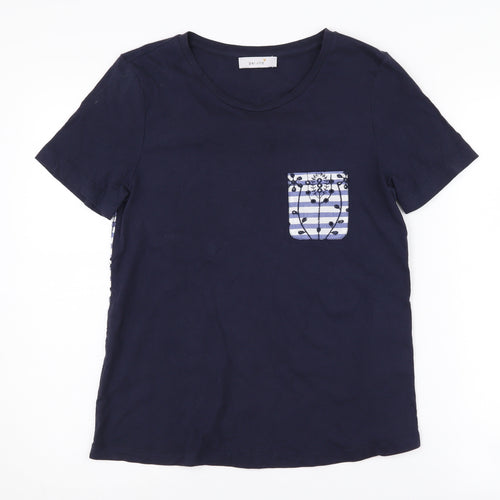 Marks and Spencer Women's Blue T-Shirt, Size 8, Casual