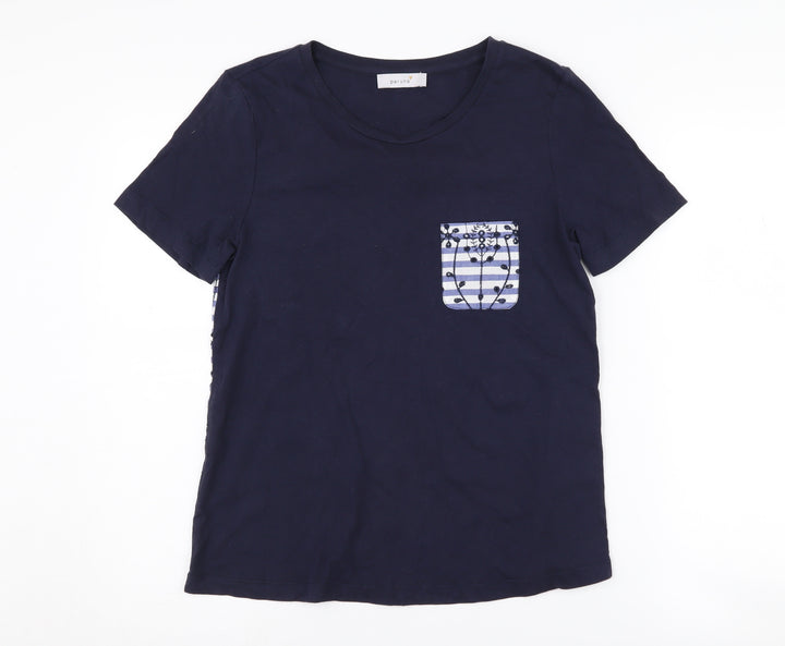 Marks and Spencer Women's Blue T-Shirt, Size 8, Casual
