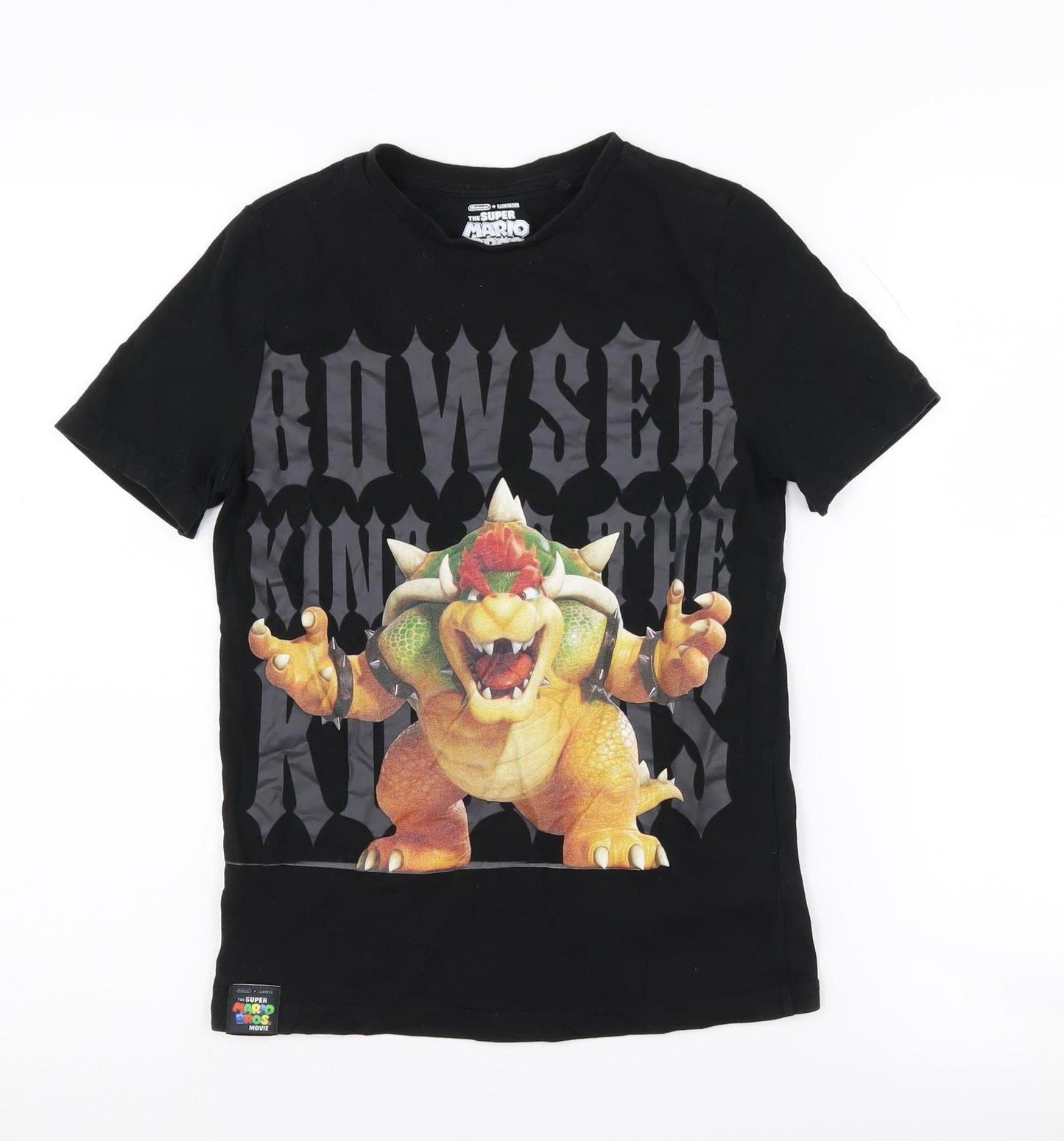 Nintendo Boys Black Super Mario Bowser T-Shirt 9-10 Years