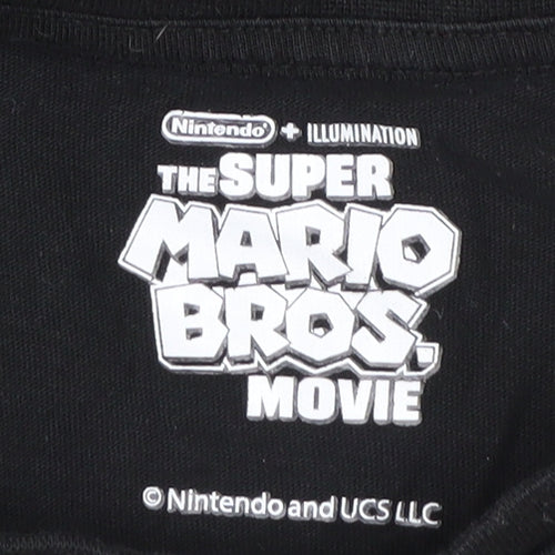 Nintendo Boys Black Super Mario Bowser T-Shirt 9-10 Years