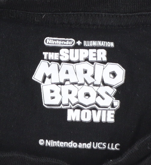 Nintendo Boys Black Super Mario Bowser T-Shirt 9-10 Years