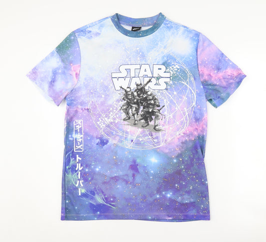 Front view of Star Wars Men's XS Multicoloured Graphic T-Shirt