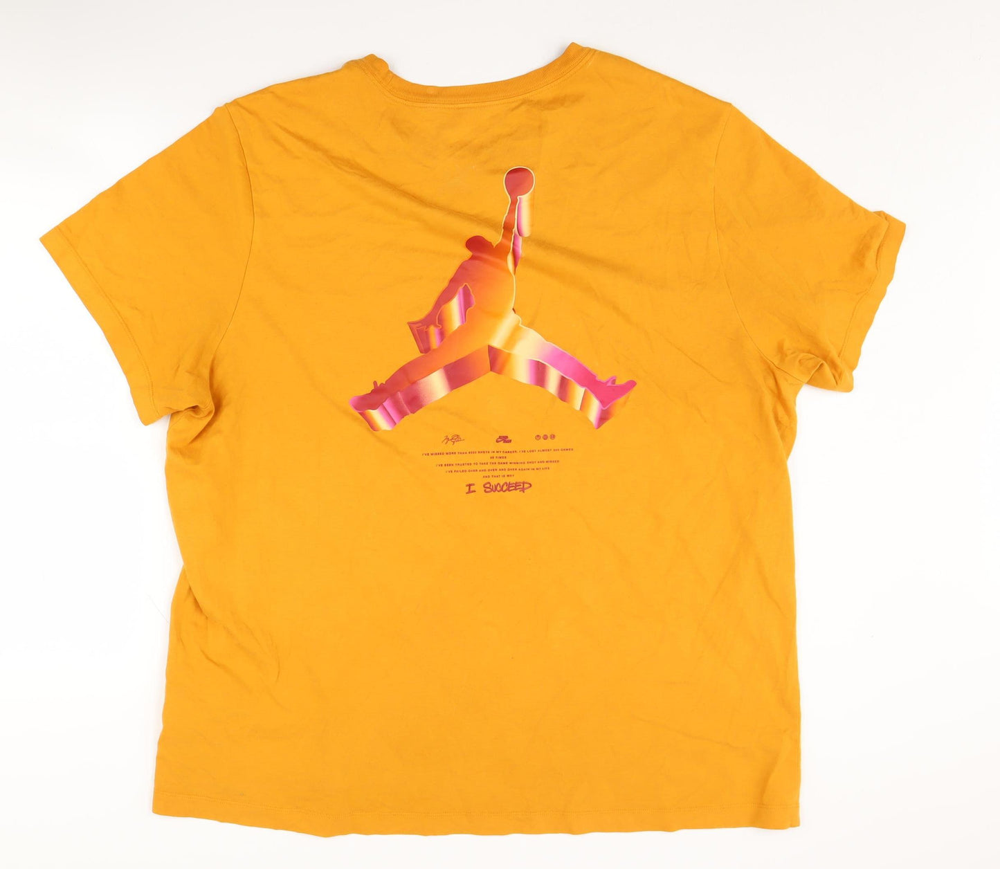 Jordan Men's Orange 2XL Graphic Print T-Shirt