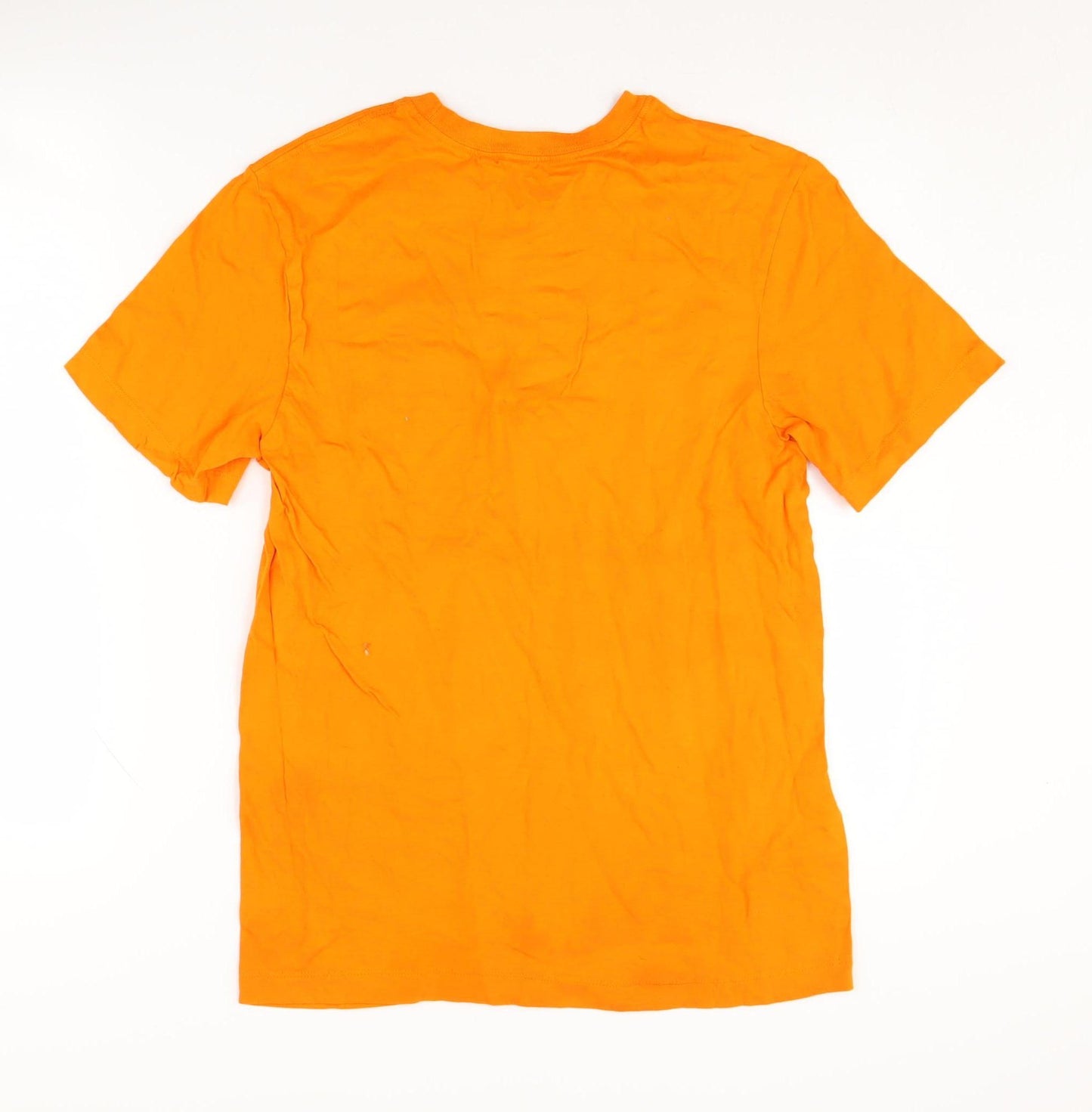 Nike Men's Orange Small T-Shirt - Just Do It Graphic