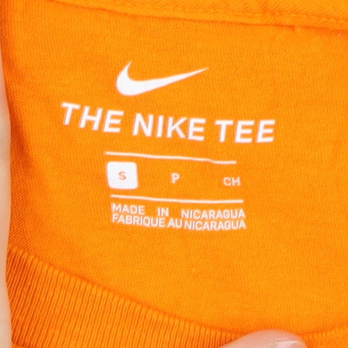 Nike Men's Orange Small T-Shirt - Just Do It Graphic