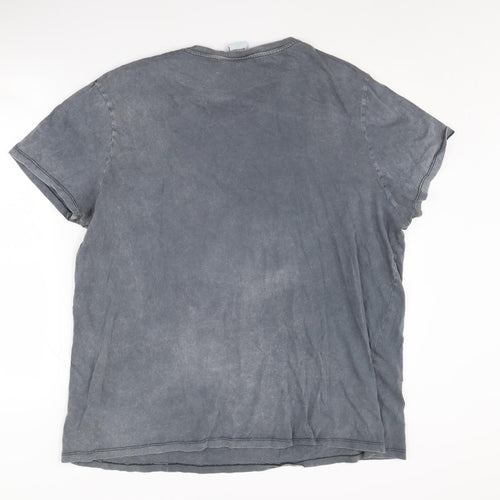 Rick and Morty Men's Grey 2XL Graphic T-Shirt