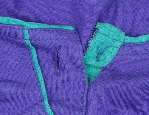 Adidas Unisex Purple Henley T-Shirt Size 12