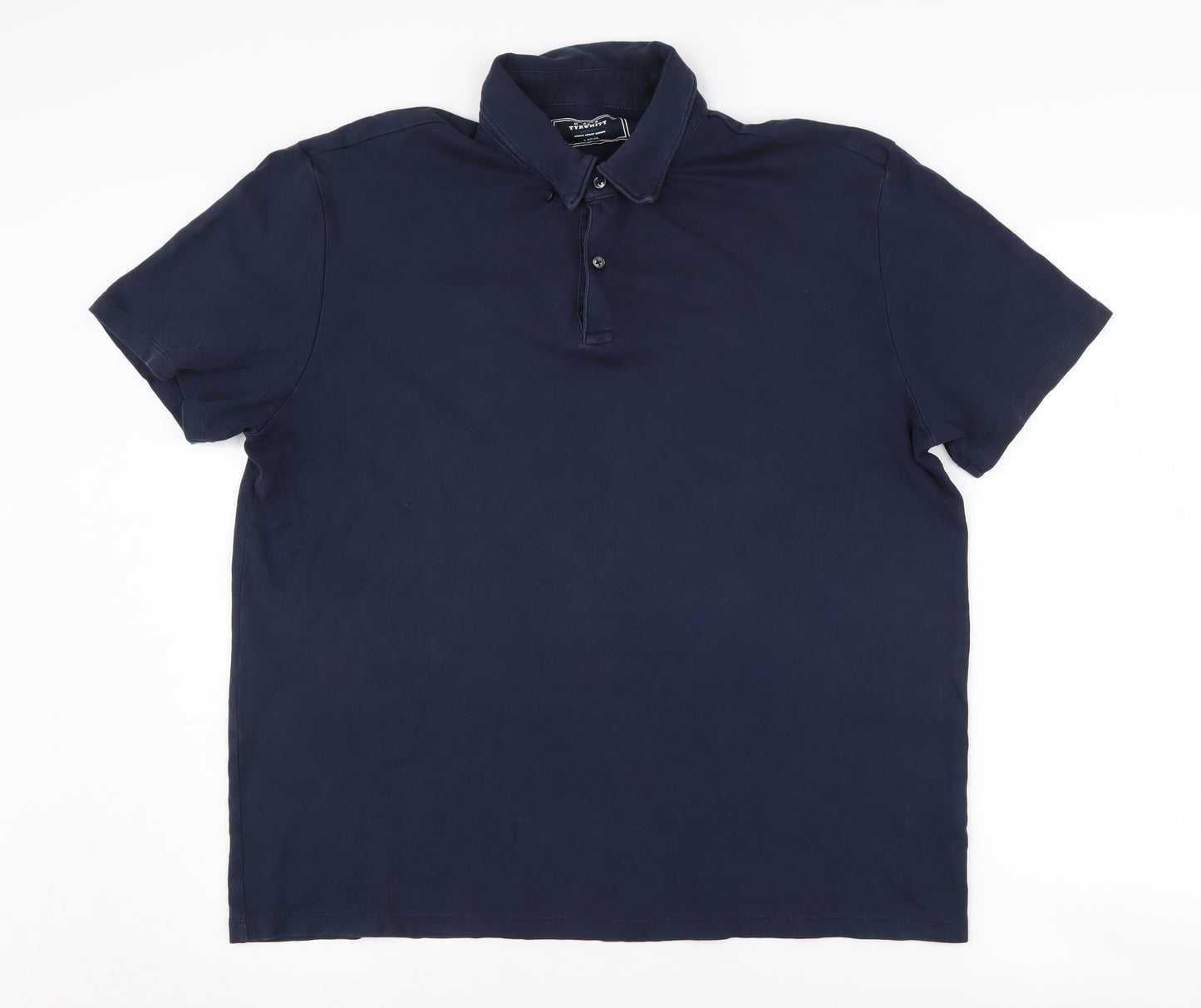 Charles Tyrwhitt Men's Blue Polo Shirt Large