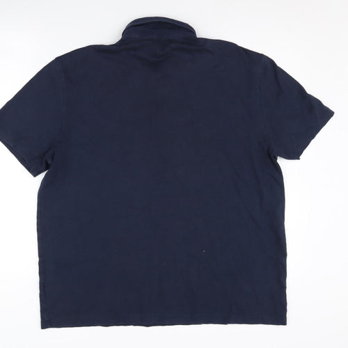 Charles Tyrwhitt Men's Blue Polo Shirt Large
