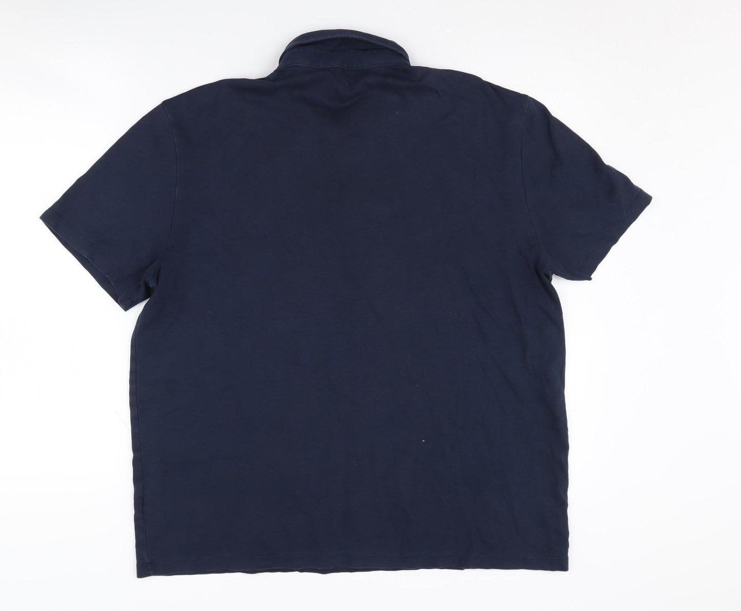 Charles Tyrwhitt Men's Blue Polo Shirt Large