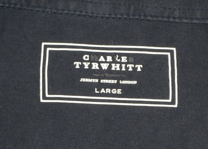 Charles Tyrwhitt Men's Blue Polo Shirt Large