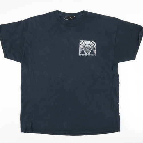 Flux Men's XL Black Graphic Tee - Short Sleeve