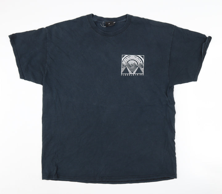 Flux Men's XL Black Graphic Tee - Short Sleeve