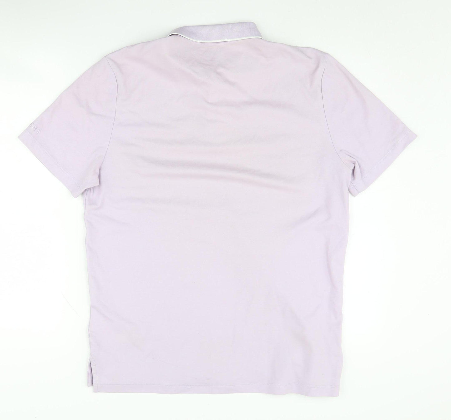 DKNY Men's Purple Polo Shirt, Medium, Short Sleeve