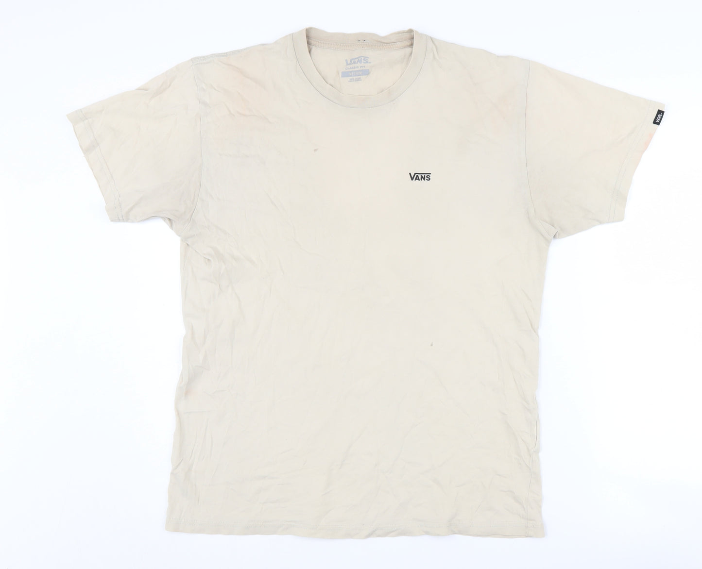 Vans Men's Medium Beige Classic Fit T-Shirt