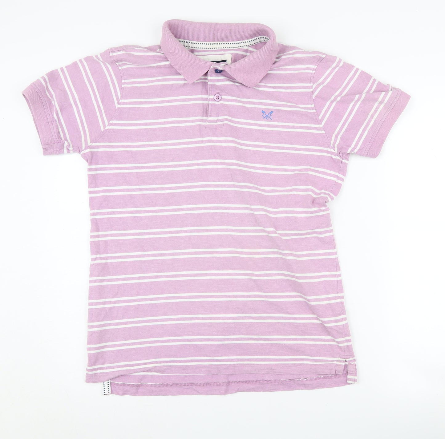 Crew Clothing Men's Pink Striped Polo Shirt - M