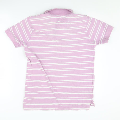 Crew Clothing Men's Pink Striped Polo Shirt - M