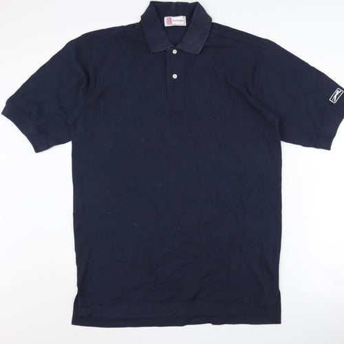 Slazenger Men's Blue Polo Shirt with Logo