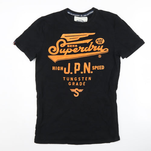 Superdry Men's Black Medium T-Shirt, Short Sleeve, Cotton