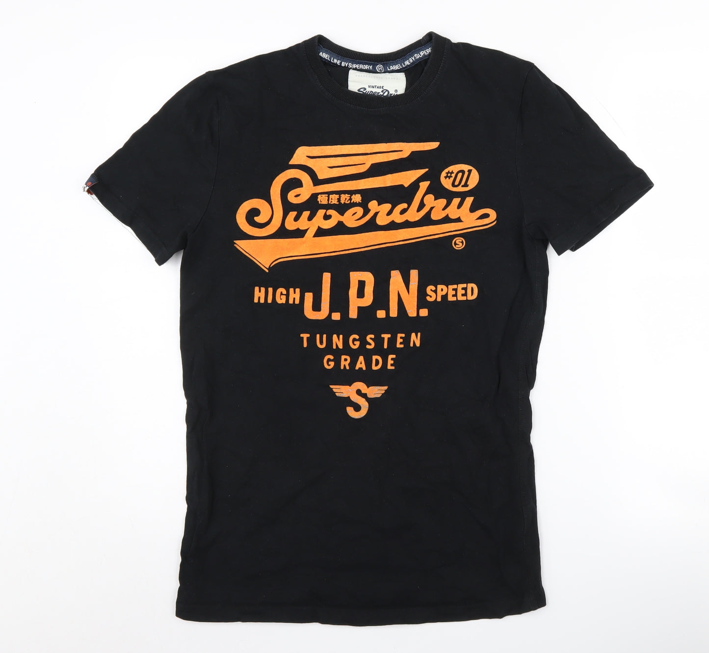 Superdry Men's Black Medium T-Shirt, Short Sleeve, Cotton