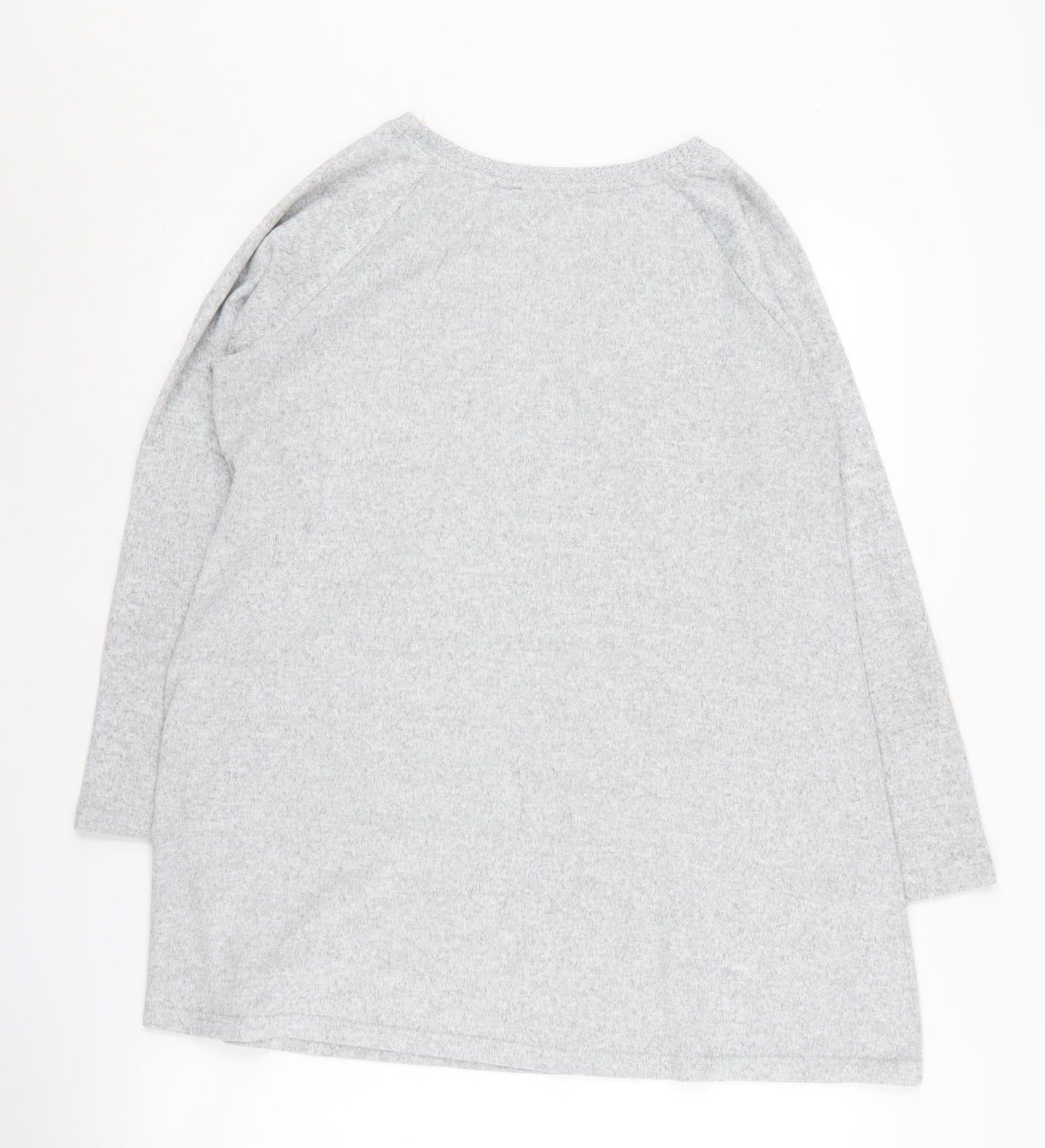 Marks and Spencer Women's Grey Glitter Pullover Jumper, Size 14