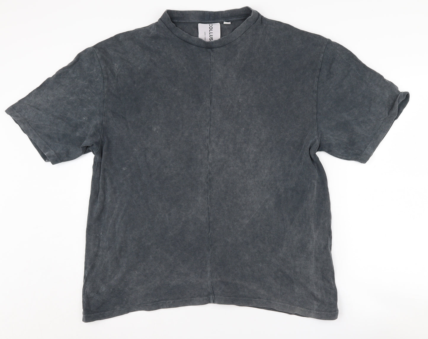 Collusion Men's Black Crew Neck T-Shirt, M