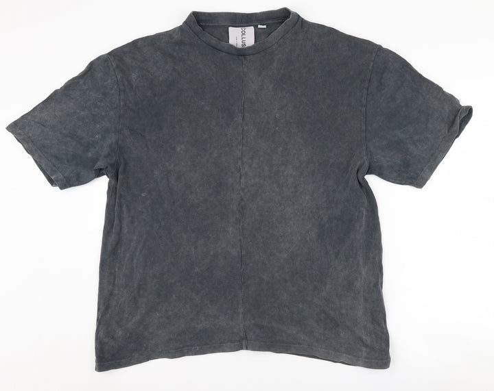 Collusion Men's Black Crew Neck T-Shirt, M