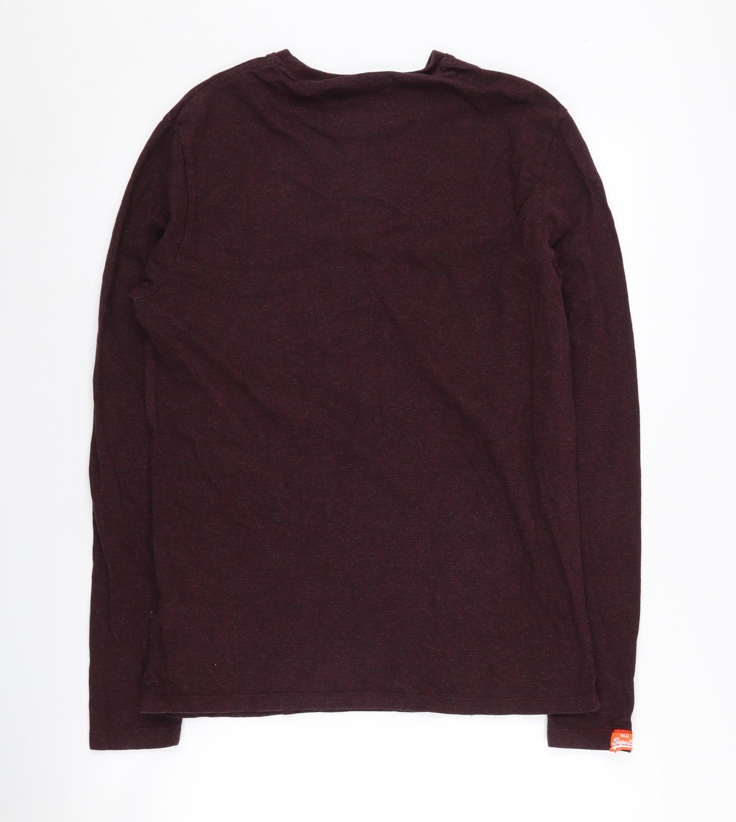 Superdry Men's Red Long Sleeve Crew T-Shirt Large