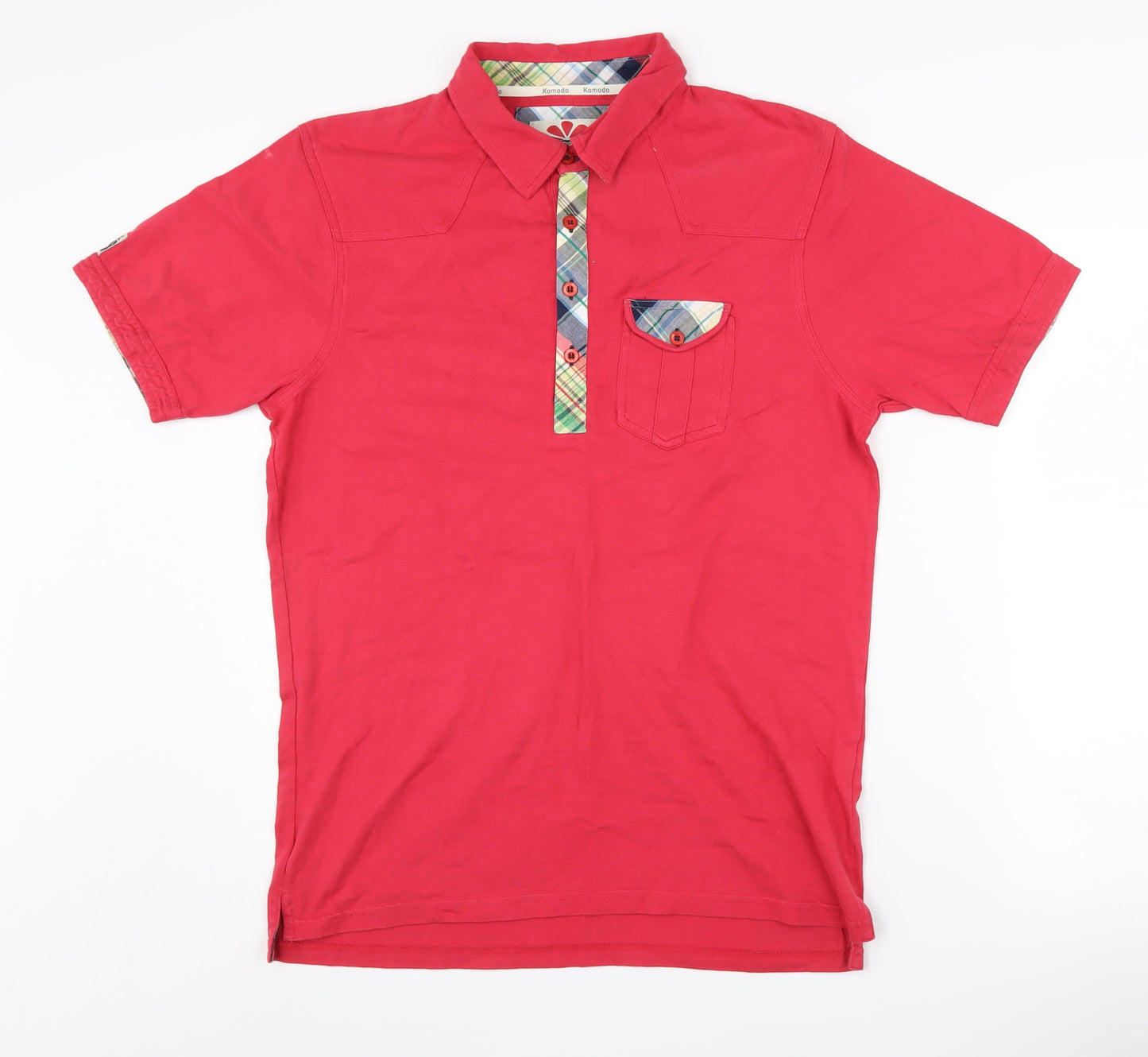 Komodo Men’s Red Cotton Polo Shirt Size 3