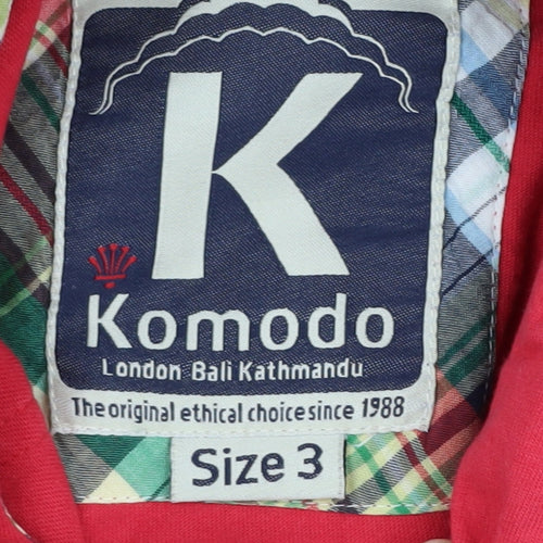 Komodo Men’s Red Cotton Polo Shirt Size 3