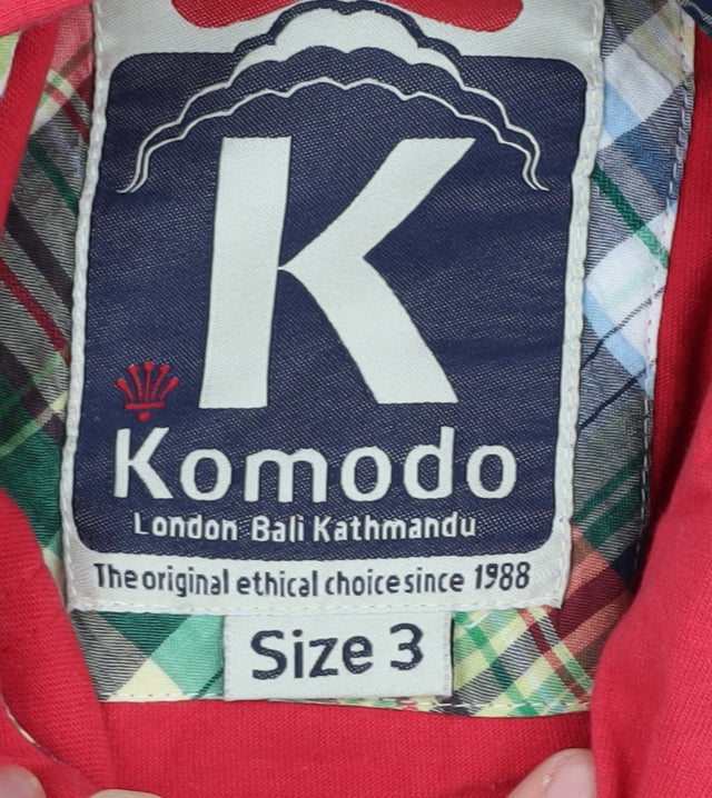 Komodo Men’s Red Cotton Polo Shirt Size 3