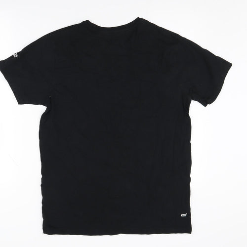 Regatta Men's Black Cotton Graphic T-Shirt M