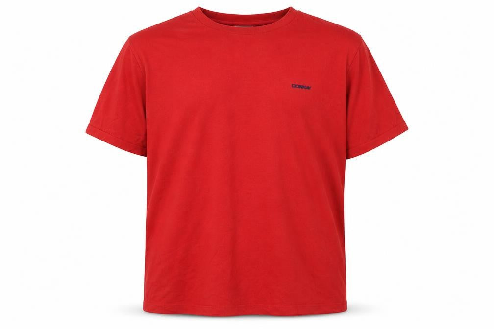 Front view of Donnay Men's Red XL Crew Neck T-Shirt