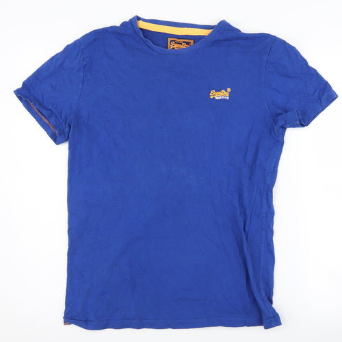 Superdry Men's Blue Crew Neck T-Shirt Size L