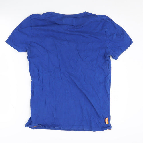 Superdry Men's Blue Crew Neck T-Shirt Size L