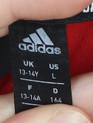 Adidas Boys Red Logo T-Shirt 13-14 Years