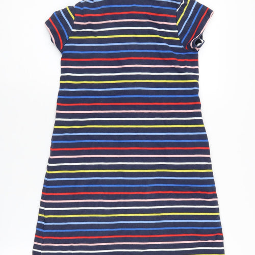 Maine New England Girls Striped Collared T-Shirt Dress, 9-10 Yrs