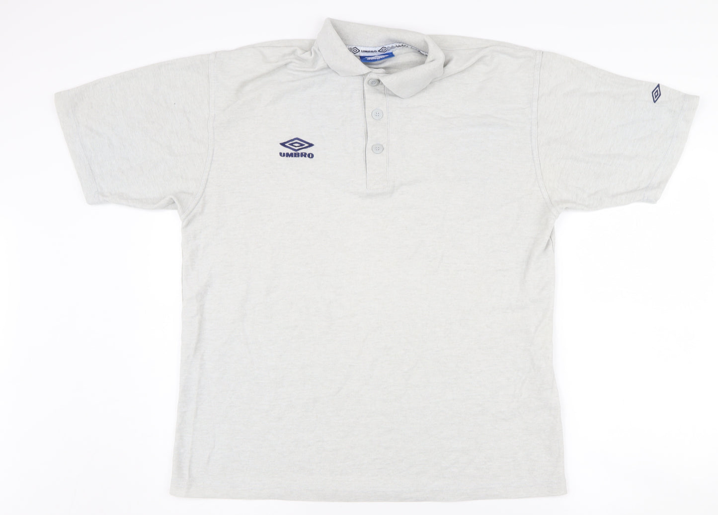 Umbro Men's Grey Polo Shirt L Casual Sportswear